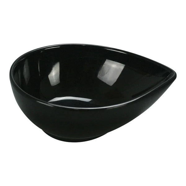 Yanco RM-704BK 4 Oz Black Melamine Water Drop Shape Rome Dish, Pack of 72