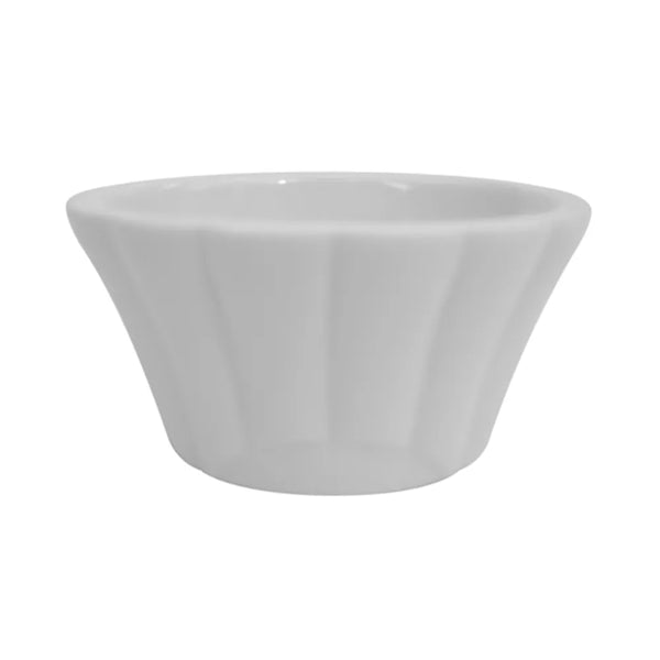 CAC China RMK-F2 Floral Ramekin 2oz White 2 1/2" Case of 48 Pcs