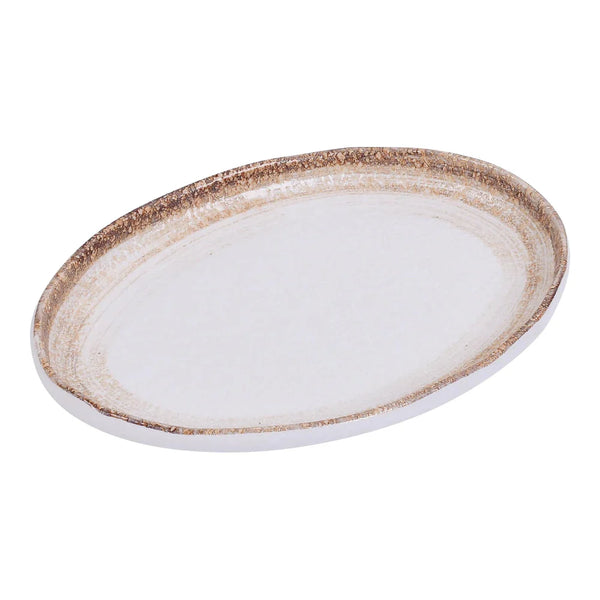 Yanco RO-2310 6 3/4" Porcelain Two-Tone Dinner Platter, Pack of 24