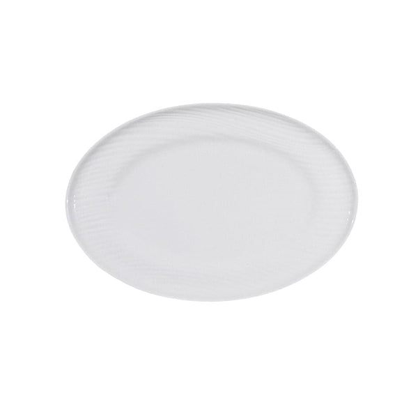 Furtino England River 23cm/9" White Porcelain Oval Plate, Pack of 6