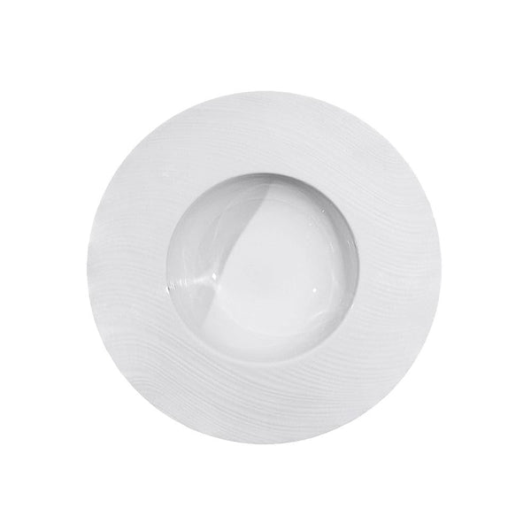 Furtino England River 30cm/12" White Porcelain Soup/Pasta plate, Pack of 6