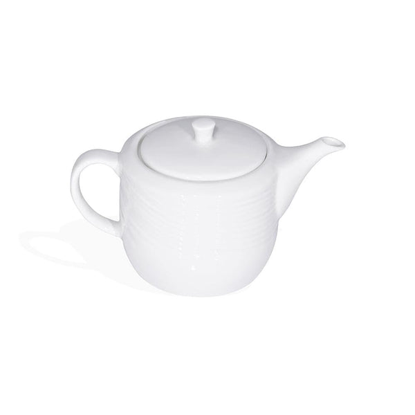 Furtino England River 40cl/13.5oz White Porcelain Teapot, Pack of 6