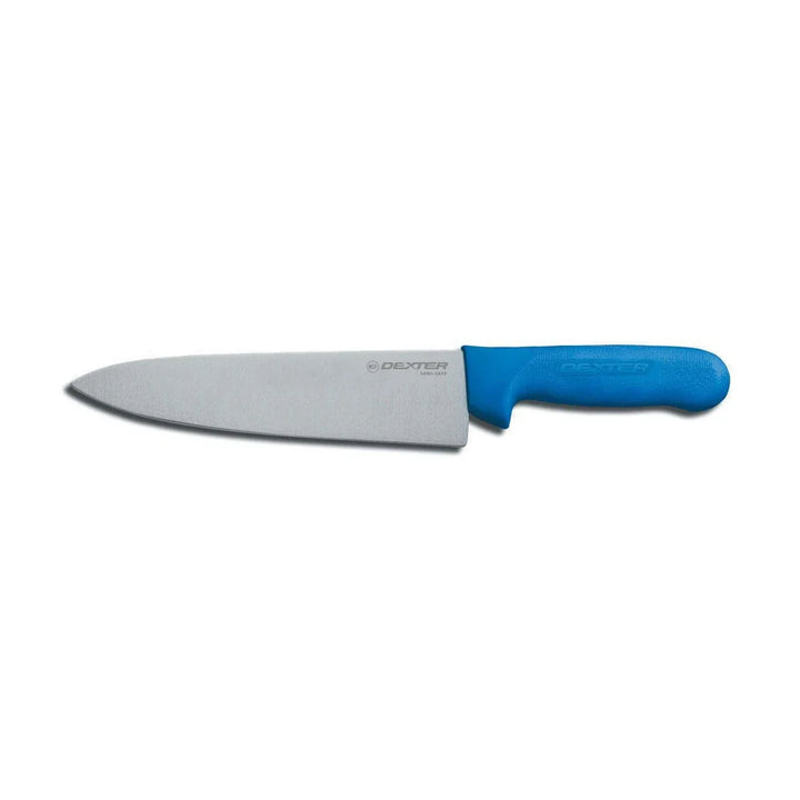 Dexter Russell S145-10C-PCP Sani-Safe 10" Cooks Knife, Blue Handle - 12433C