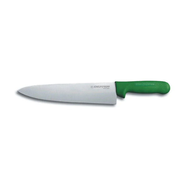 Dexter Russell S145-10G-PCP Sani-Safe 10" Cooks Knife, Green Handle - 12433G