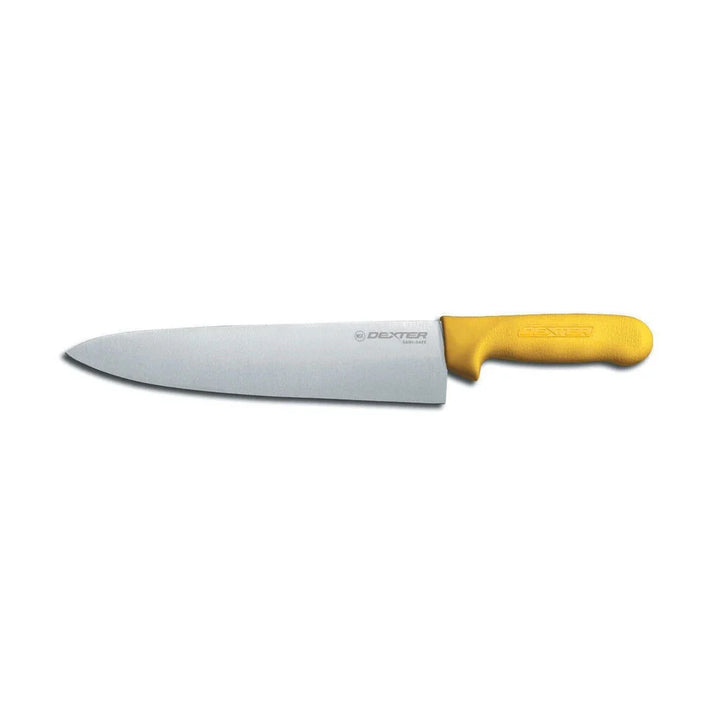 Dexter Russell S145-10Y-PCP Sani-Safe 10" Cooks Knife, Yellow Handle - 12433Y