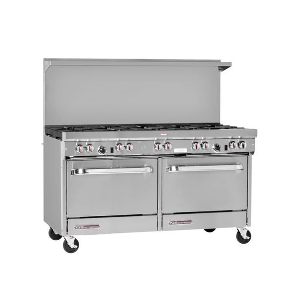 Southbend S60AA-3G/T S-Series Gas Range, 60"x 36" 4 Non-Clog Burners With Convection Ovens 246,000 Btu