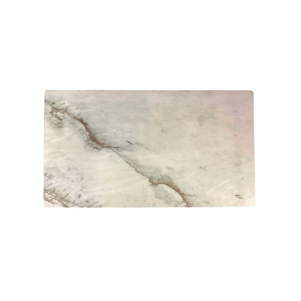 Thunder Group SB514W 14-3/4" x 8-1/4" x 3/8" Melamine Faux Marble Serving Board