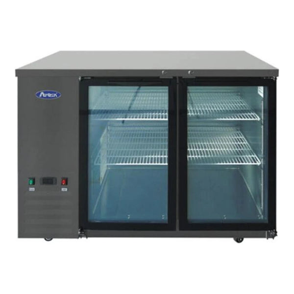 Atosa SBB48GGRAUS2 48" Shallow Depth Double Glass Door Back Bar Cooler 11.5  Cu.Ft