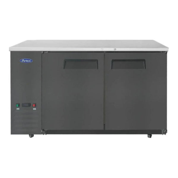 Atosa SBB59GRAUS2 57.75" Shallow Depth Double Solid Door Back Bar Cooler 15 Cu.Ft