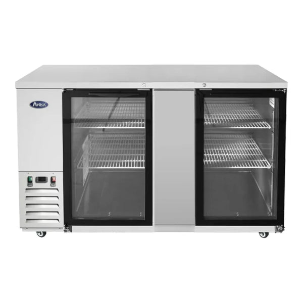 Atosa SBB69GGRAUS1 68" Shallow Depth Back Bar Cooler with Glass Doors 18.6 Cu.Ft