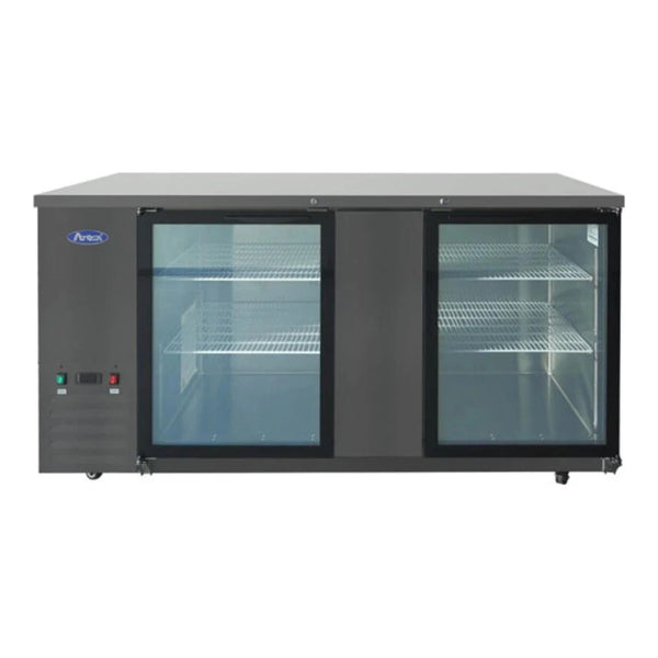 Atosa SBB69GGRAUS2 68"  Shallow Depth Double Glass Door Back Bar Cooler 18.6 Cu.Ft