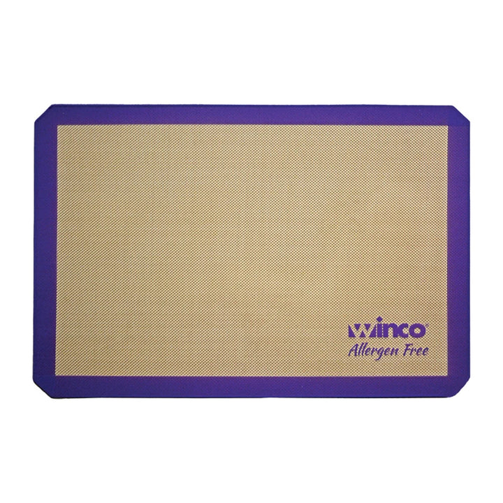 Winco SBS-21PP Purple Silicone Baking Mat, Two Third-size 14-7/16" x 20-1/2", Allergen Free