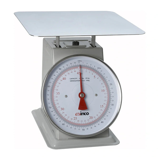 Winco SCAL-9100 100Lbs Receiving Scale, 9" Dial