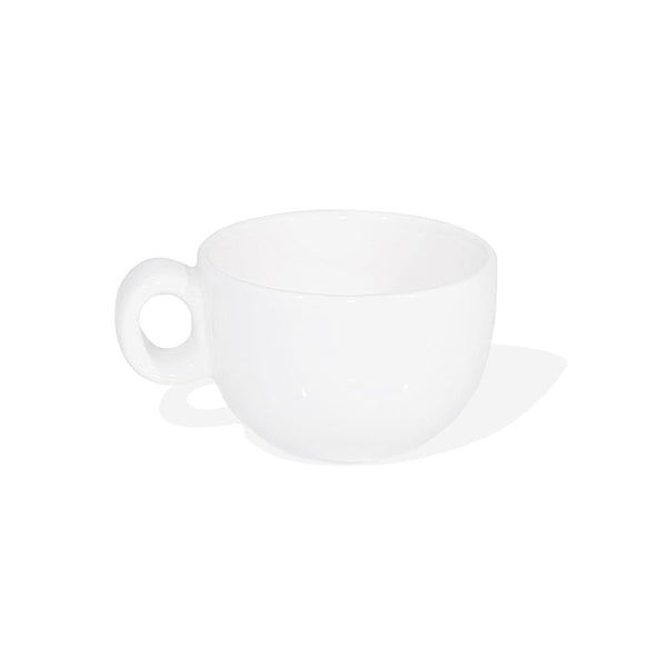 Furtino England Sphere 48cl (16.5oz) White Porcelain Cappucino Cup Big, Pack of 6