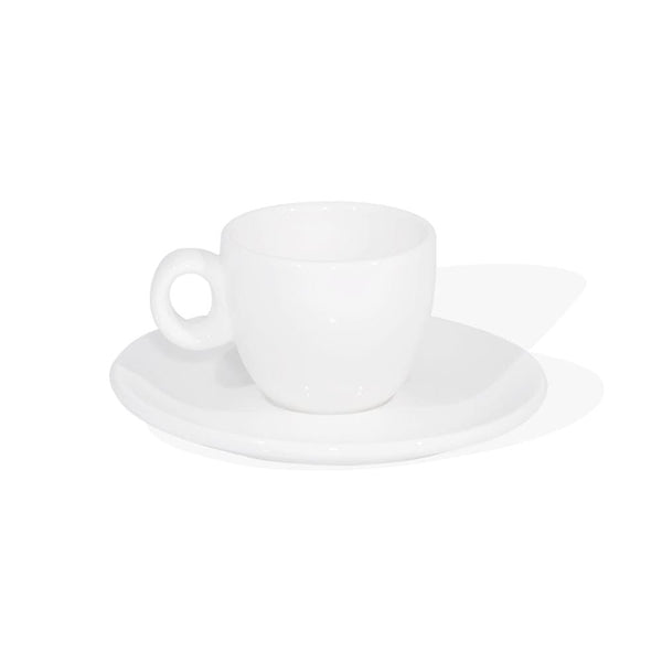 Furtino England Sphere 13cm (5'') White Porcelain Espresso Saucer, Pack of 6
