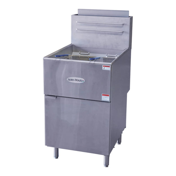 Serv-Ware SGF-70N 21" Stainless Steel 5 tube Fryer, Natural Gas, 30,000 BTU/H