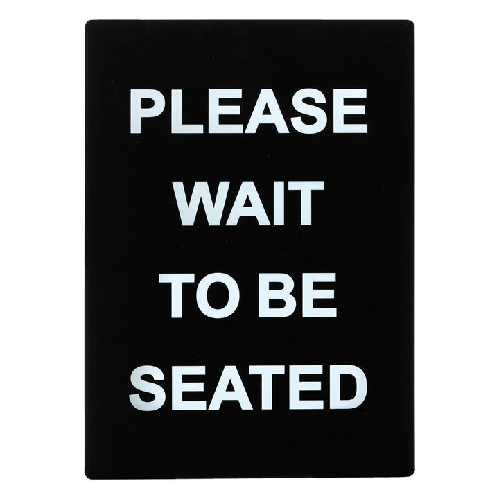 Winco SGN-802 Stanchion  Sign, "Please Wait To Be Seated"