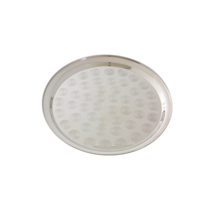 Thunder Group SLCT316 16" Stainless Steel Round Tray with Narrow Rim