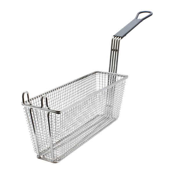 Thunder Group SLFB007 13-1/2" x 4-1/4" Nickel Plated Rectangular Fry Basket