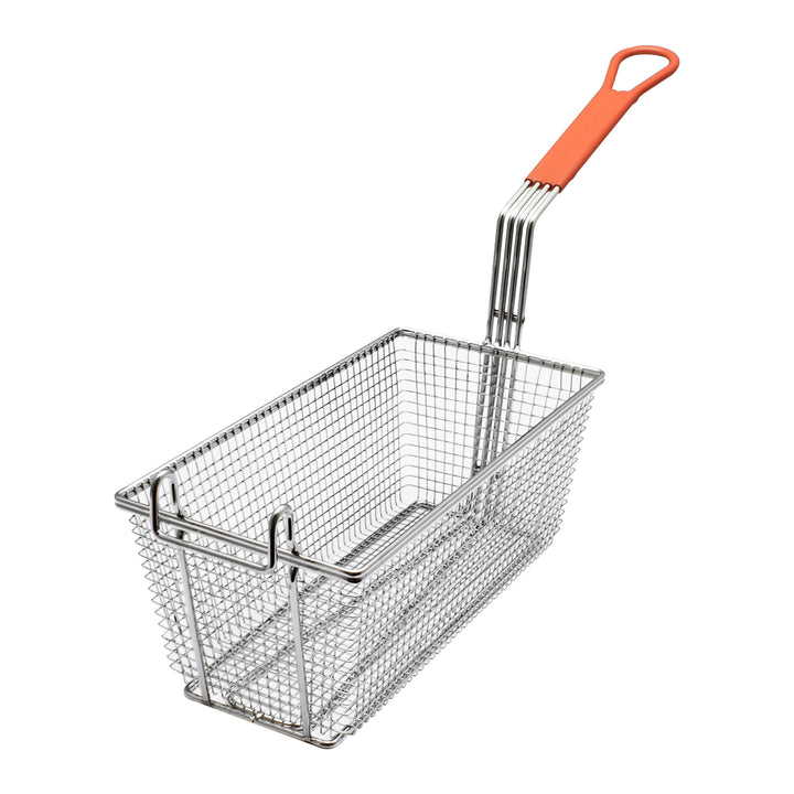 Thunder Group SLFB008 12-1/8" x 6-1/4" Nickel Plated Rectangular Fry Basket