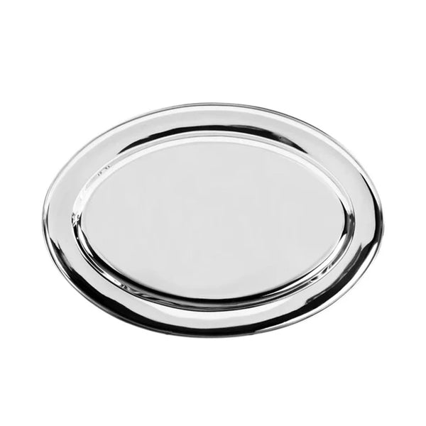 Thunder Group SLOP010 10" x 7-1/4" x 3/4" Stainless Steel Platter