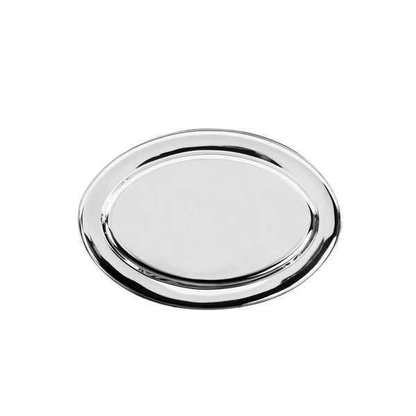 Thunder Group SLOP014 14" x 8-3/4" x 1/2" Stainless Steel Platter