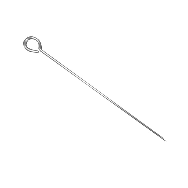 Thunder Group SLRK008 8" Skewer, Stainless Steel, Round Hoop Handle, Dishwasher Safe