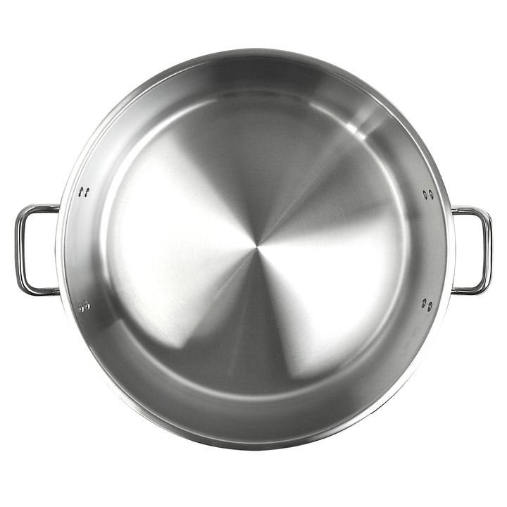 Thunder Group SLSBP4025 25 qt, 18-1/2" Diameter Brazier Pot with 1/2" Thickness Lid 2