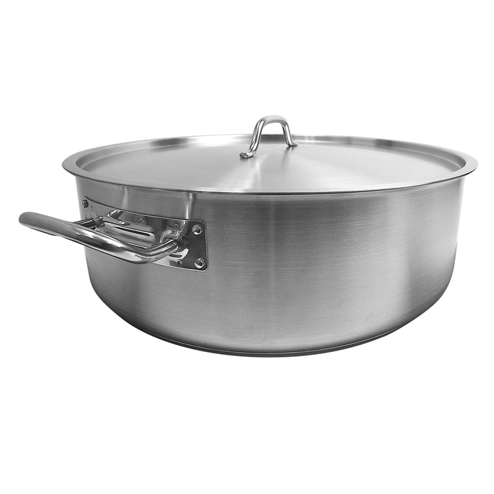 Thunder Group SLSBP4030 30 qt, 20-3/8" Diameter Brazier Pot with 5/8" Thickness Lid 2