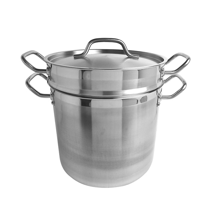 Thunder Group SLSPC4012 12 qt, 10-7/8" Diameter Pasta Cooker with 11" Diameter x 1/2" Thickness Lid