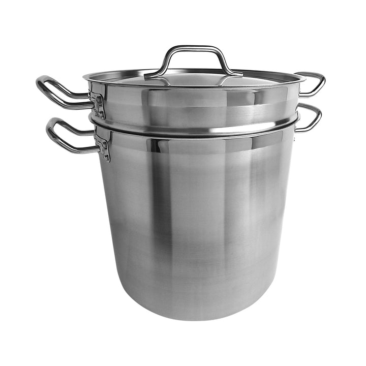 Thunder Group SLSPC4020 20 qt, 12-3/8" Diameter Pasta Cooker with 12-1/2" Diameter x 3/4" Thickness Lid 2