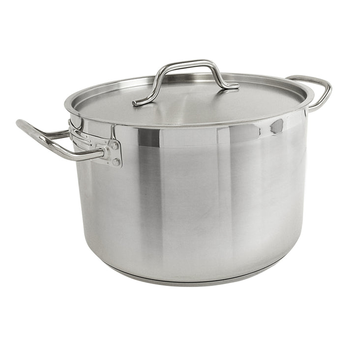 Thunder Group SLSPS4012 12 qt, 11-5/8" Diameter x 7-3/8" Height, 2-3/8" Welded Handle, Stock Pot with 11-5/8" Diameter x 1/2" Thickness Lid 2