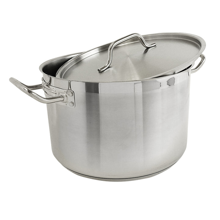 Thunder Group SLSPS4012 12 qt, 11-5/8" Diameter x 7-3/8" Height, 2-3/8" Welded Handle, Stock Pot with 11-5/8" Diameter x 1/2" Thickness Lid 3