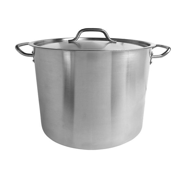 Thunder Group SLSPS4032 32 qt, 15" Diameter x 12" Height, 2-3/8" Welded Handle, Stock Pot with 15" Diameter x 1/2" Thickness Lid