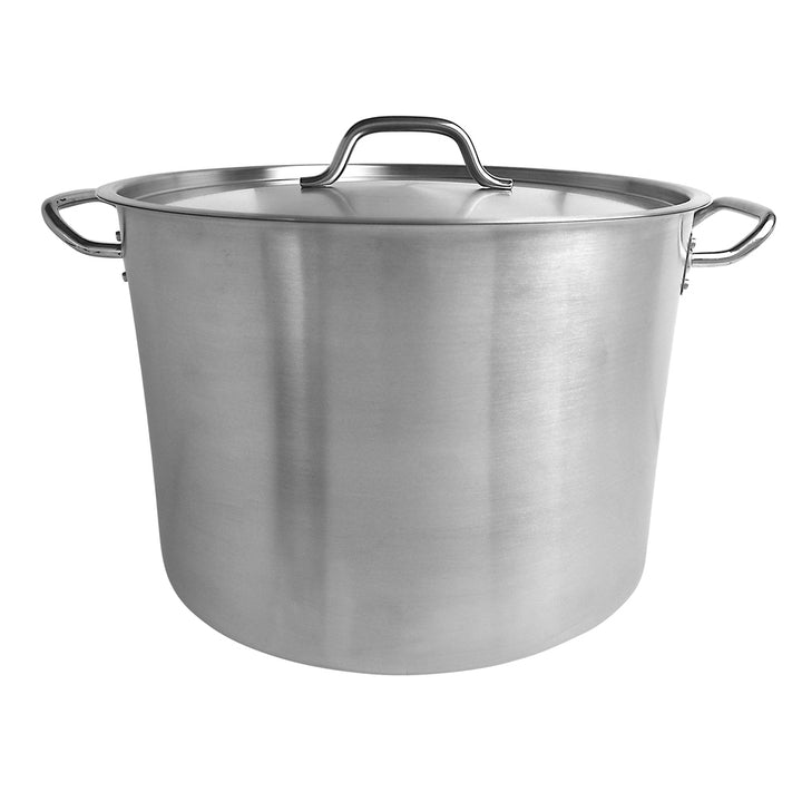 Thunder Group SLSPS4040 40 qt, 16-5/8" Diameter x 12" Height, 2-3/8" Welded Handle, Stock Pot with 16-1/2" Diameter x 1/2" Thickness Lid