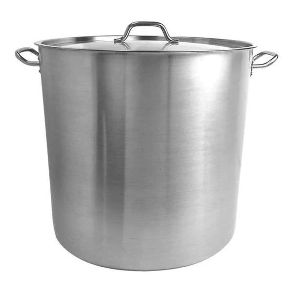 Thunder Group SLSPS4060 60 qt, 18-1/2" Diameter x 14-3/8" Height, 2-3/8" Welded Handle, Stock Pot with 18-1/2" Diameter x 1/2" Thickness Lid