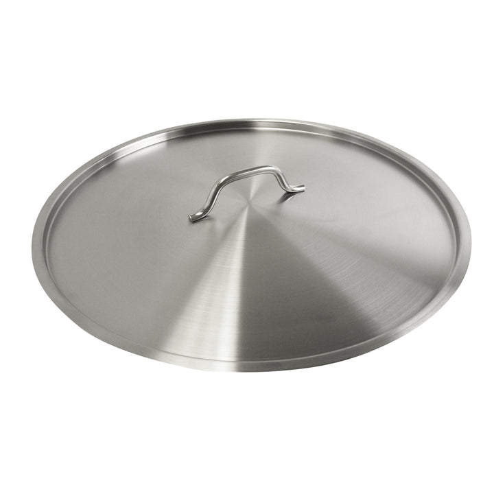 Thunder Group SLSPS4080 80 qt, 20-3/8" Diameter x 16" Height, 2-3/8" Welded Handle, Stock Pot with 20-3/8" Diameter x 5/8" Thickness Lid 3