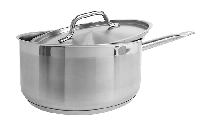 Thunder Group SLSSP4060 6 qt, 10" Diameter Sauce Pan with 10" Diameter x 1/2" Thickness Lid 2