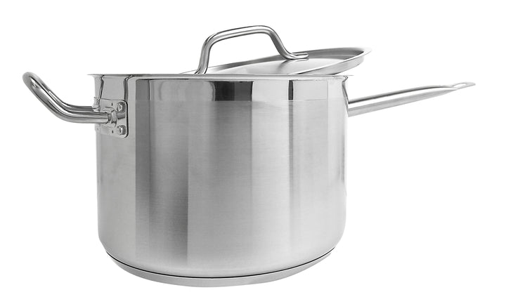 Thunder Group SLSSP4076 7-3/5 qt, 10-1/4" Diameter Sauce Pan with 10" Diameter x 1/2" Thickness Lid 2