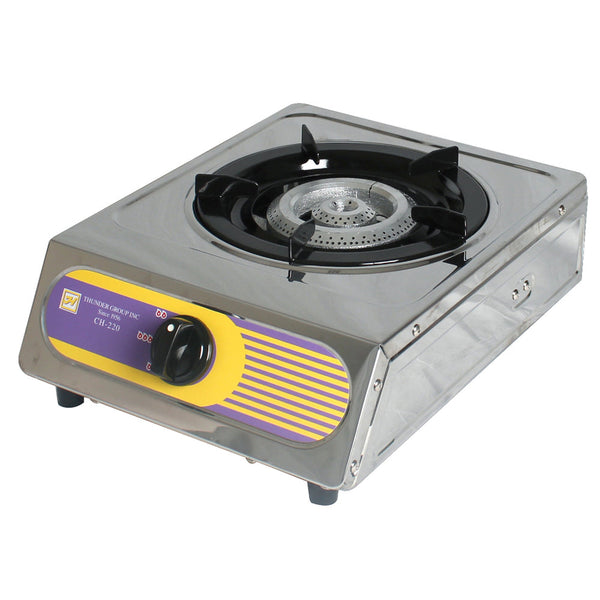 Thunder Group SLST001 15-1/2" x 11-1/2" x 5-1/2", Single Stove, comes with an adjustable heat dial and a low pressure regulator