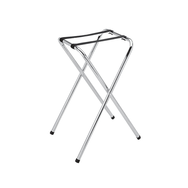 Thunder Group SLTS001 19" x 16-1/2" x 30-1/2", Folding Chrome Plated Tray Stand, Chrome Plated Iron