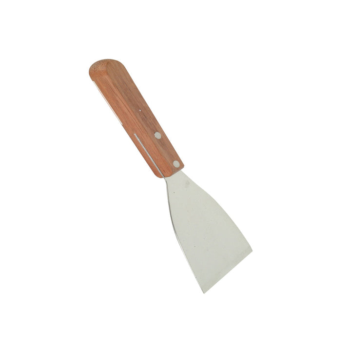 Thunder Group SLTWBS003 8-3/4" x 3-1/4" x 1/2", Blade Size:  4" x 3", Scraper, Stainless Steel Blade with Wooden Handle