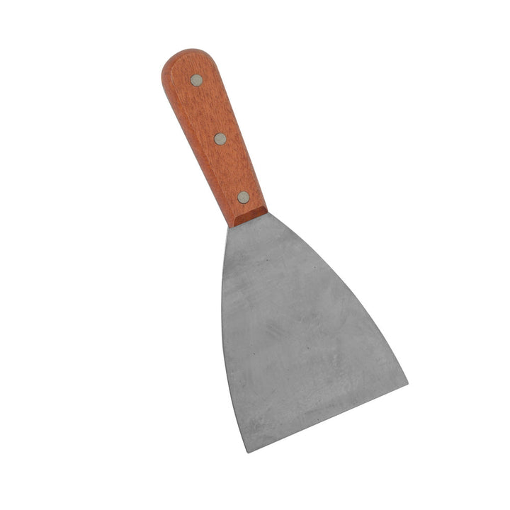 Thunder Group SLTWBS004 8-1/2" x 4" x 7/8", Blade Size:  4-1/2" x 4", Scraper, Stainless Steel Blade with Wooden Handle