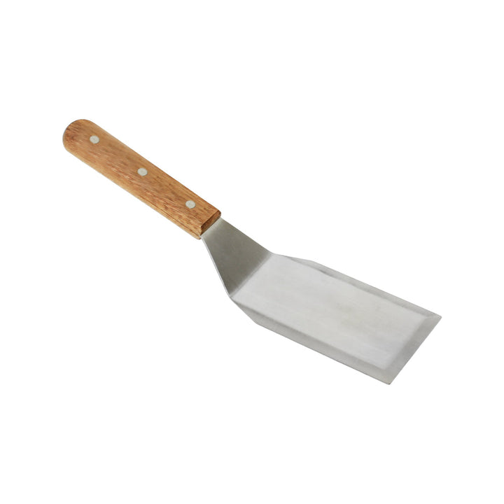 Thunder Group SLTWHT003 5" x 2-7/8" x 11-1/2", Hamburger Turner, Stainless Steel with Wooden Handle