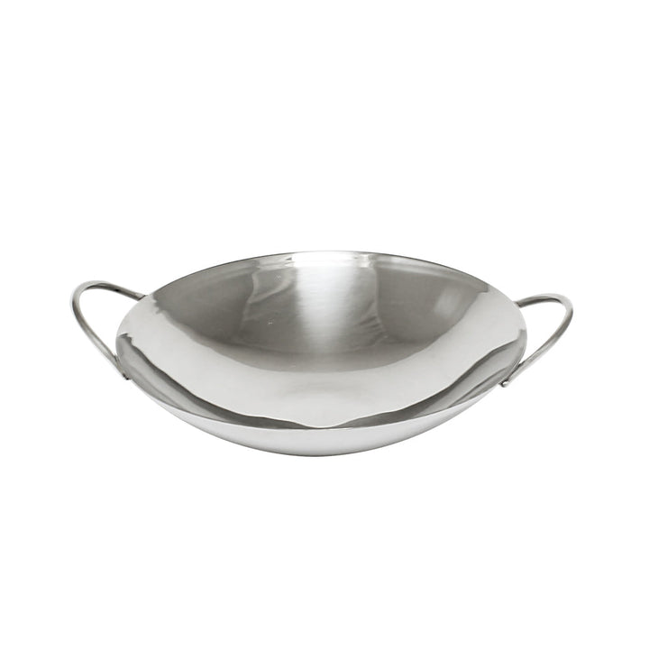 Thunder Group SLWK008 8" Diameter, Wok with dual side Handles, Stainless Steel