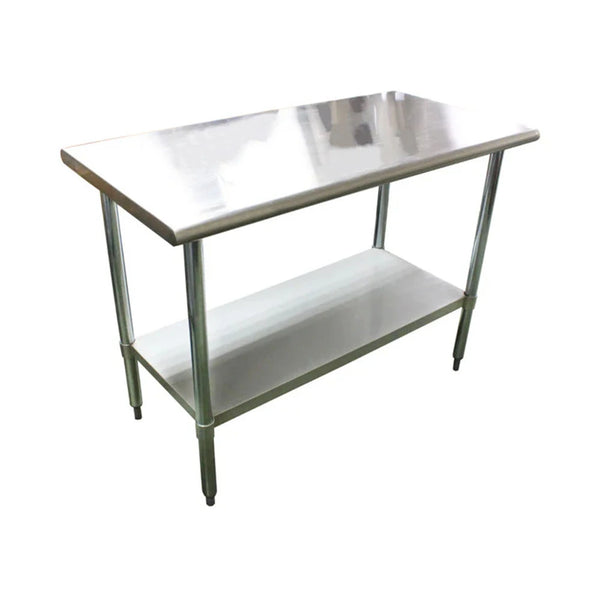 Thunder Group SLWT42436F 36" Stainless Steel Flat Top Worktable with Rounded Edges