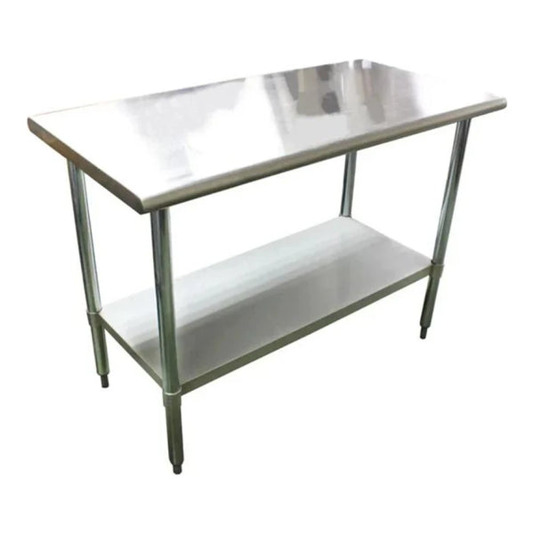 Thunder Group SLWT43036F 36" Stainless Steel Flat Top Worktable with Rounded Edges