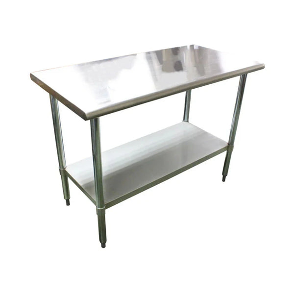 Thunder Group SLWT43072F 72" Stainless Steel Flat Top Worktable with Rounded Edges