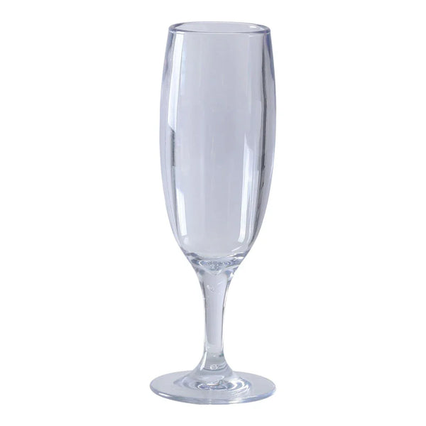 Yanco SM-06-C 6 Oz Clear Plastic Stemware Champagne Glass, Pack of 24