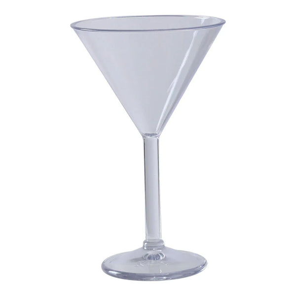 Yanco SM-06-MT 6 Oz Clear Plastic Stemware Martini Glass, Pack of 24